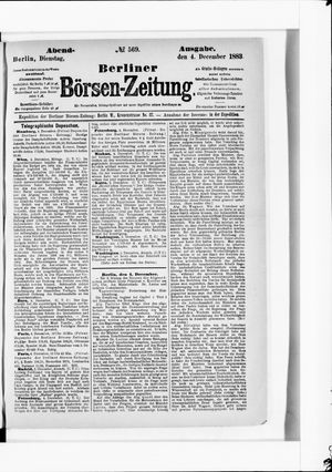 Berliner Börsen-Zeitung vom 04.12.1883