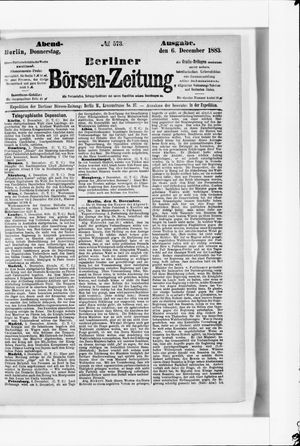 Berliner Börsen-Zeitung vom 06.12.1883