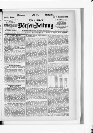 Berliner Börsen-Zeitung on Dec 7, 1883