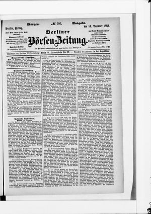 Berliner Börsen-Zeitung vom 14.12.1883