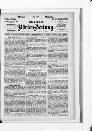 Berliner Börsen-Zeitung vom 16.12.1883
