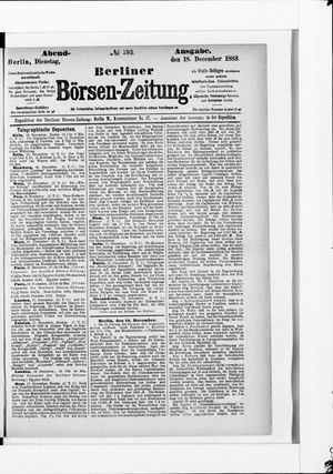Berliner Börsen-Zeitung vom 18.12.1883