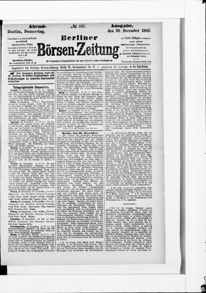 Berliner Börsen-Zeitung on Dec 20, 1883