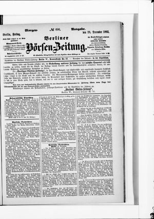 Berliner Börsen-Zeitung vom 28.12.1883