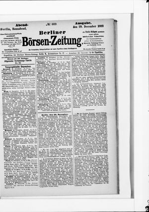 Berliner Börsen-Zeitung vom 29.12.1883