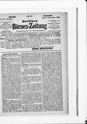 Berliner Börsen-Zeitung vom 31.12.1883