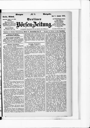 Berliner Börsen-Zeitung vom 09.01.1884