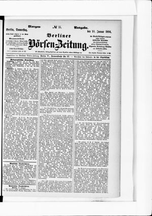 Berliner Börsen-Zeitung vom 10.01.1884