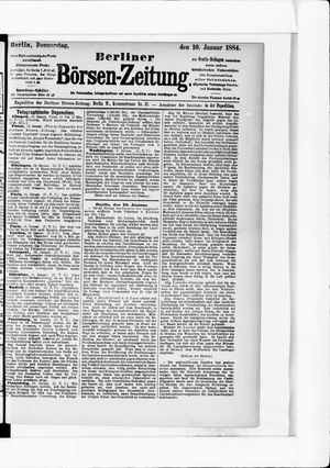 Berliner Börsen-Zeitung vom 10.01.1884