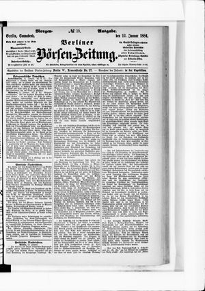Berliner Börsen-Zeitung on Jan 12, 1884