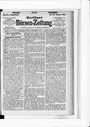 Berliner Börsen-Zeitung on Jan 12, 1884