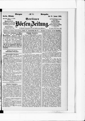 Berliner Börsen-Zeitung on Jan 16, 1884