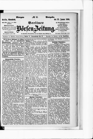 Berliner Börsen-Zeitung on Jan 26, 1884