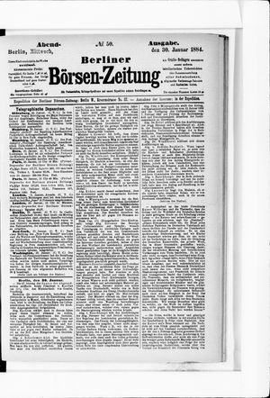 Berliner Börsen-Zeitung on Jan 30, 1884