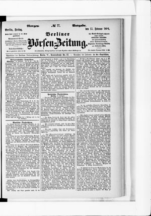 Berliner Börsen-Zeitung vom 15.02.1884