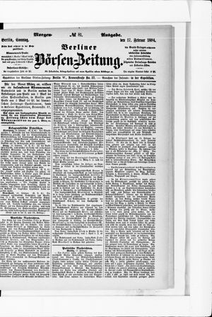 Berliner Börsen-Zeitung vom 17.02.1884