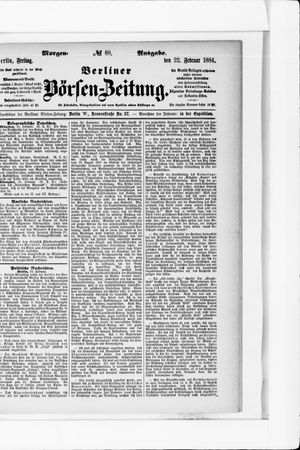Berliner Börsen-Zeitung on Feb 22, 1884