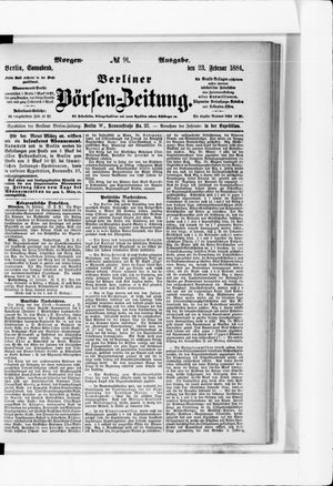 Berliner Börsen-Zeitung on Feb 23, 1884