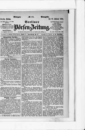 Berliner Börsen-Zeitung on Feb 29, 1884
