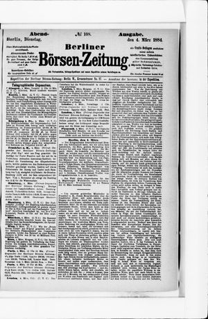 Berliner Börsen-Zeitung on Mar 4, 1884