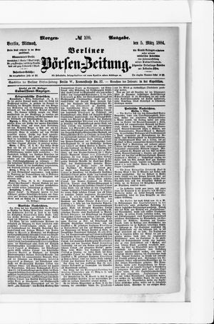 Berliner Börsen-Zeitung on Mar 5, 1884