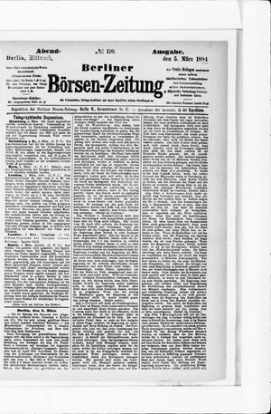 Berliner Börsen-Zeitung on Mar 5, 1884