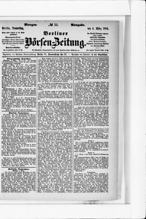 Berliner Börsen-Zeitung vom 06.03.1884