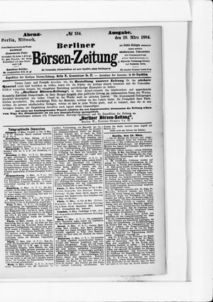 Berliner Börsen-Zeitung vom 19.03.1884