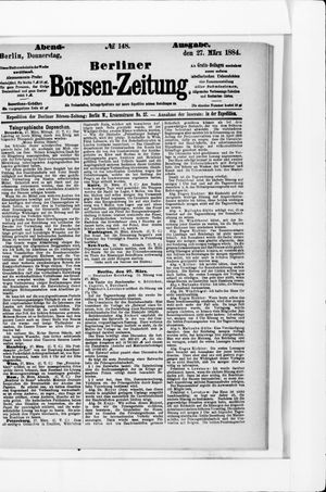 Berliner Börsen-Zeitung vom 27.03.1884