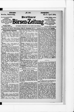 Berliner Börsen-Zeitung vom 03.04.1884