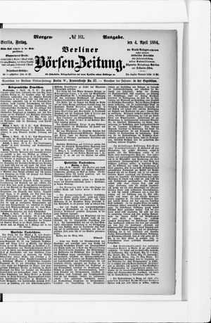 Berliner Börsen-Zeitung vom 04.04.1884