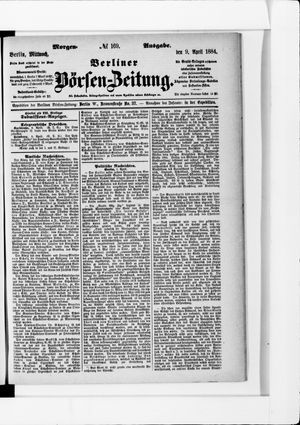 Berliner Börsen-Zeitung vom 09.04.1884