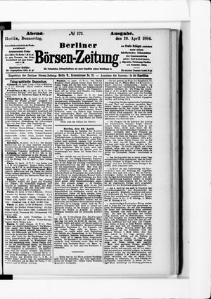 Berliner Börsen-Zeitung on Apr 10, 1884