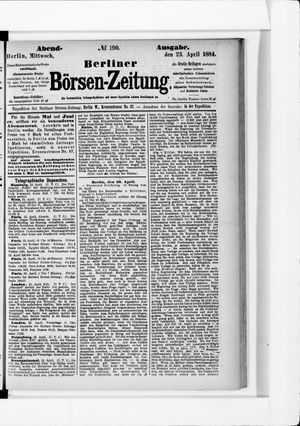 Berliner Börsen-Zeitung vom 23.04.1884