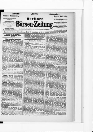 Berliner Börsen-Zeitung on May 3, 1884