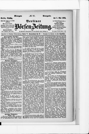 Berliner Börsen-Zeitung on May 6, 1884