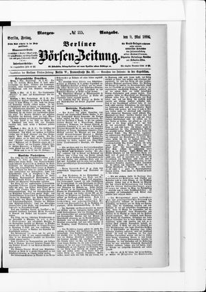 Berliner Börsen-Zeitung vom 09.05.1884