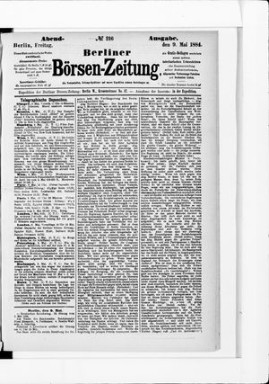 Berliner Börsen-Zeitung vom 09.05.1884