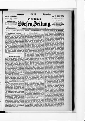 Berliner Börsen-Zeitung vom 10.05.1884