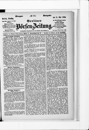 Berliner Börsen-Zeitung vom 13.05.1884