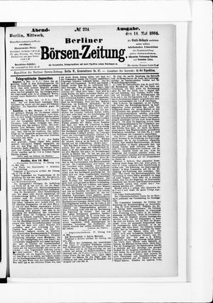 Berliner Börsen-Zeitung vom 14.05.1884