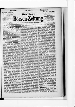 Berliner Börsen-Zeitung vom 23.05.1884