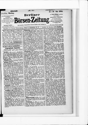 Berliner Börsen-Zeitung vom 26.05.1884
