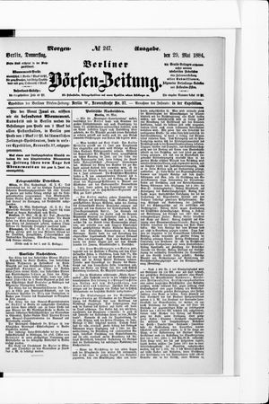 Berliner Börsen-Zeitung on May 29, 1884