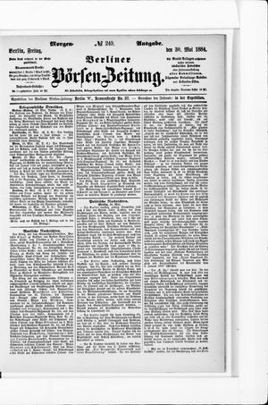 Berliner Börsen-Zeitung vom 30.05.1884