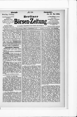 Berliner Börsen-Zeitung vom 30.05.1884