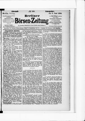 Berliner Börsen-Zeitung vom 06.06.1884