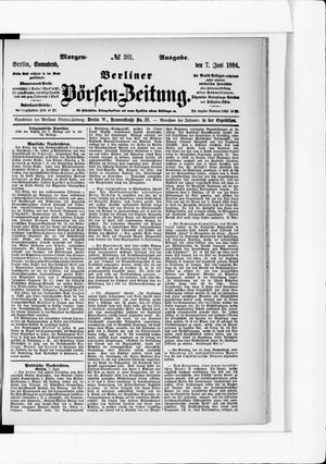 Berliner Börsen-Zeitung vom 07.06.1884