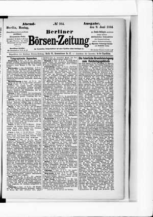 Berliner Börsen-Zeitung on Jun 9, 1884