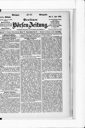 Berliner Börsen-Zeitung vom 11.06.1884